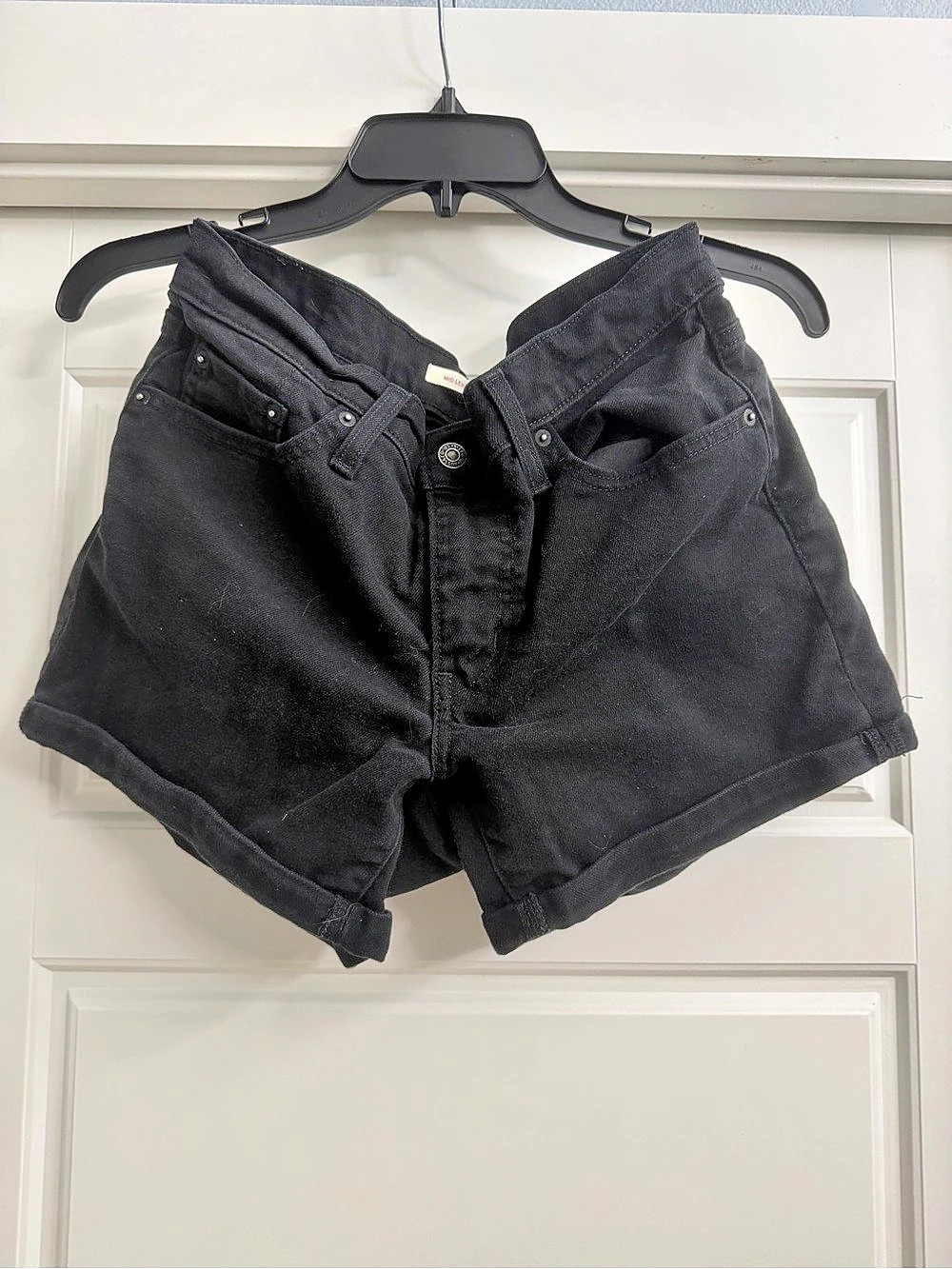 Levi's Mid Length Shorts Black Waist 29